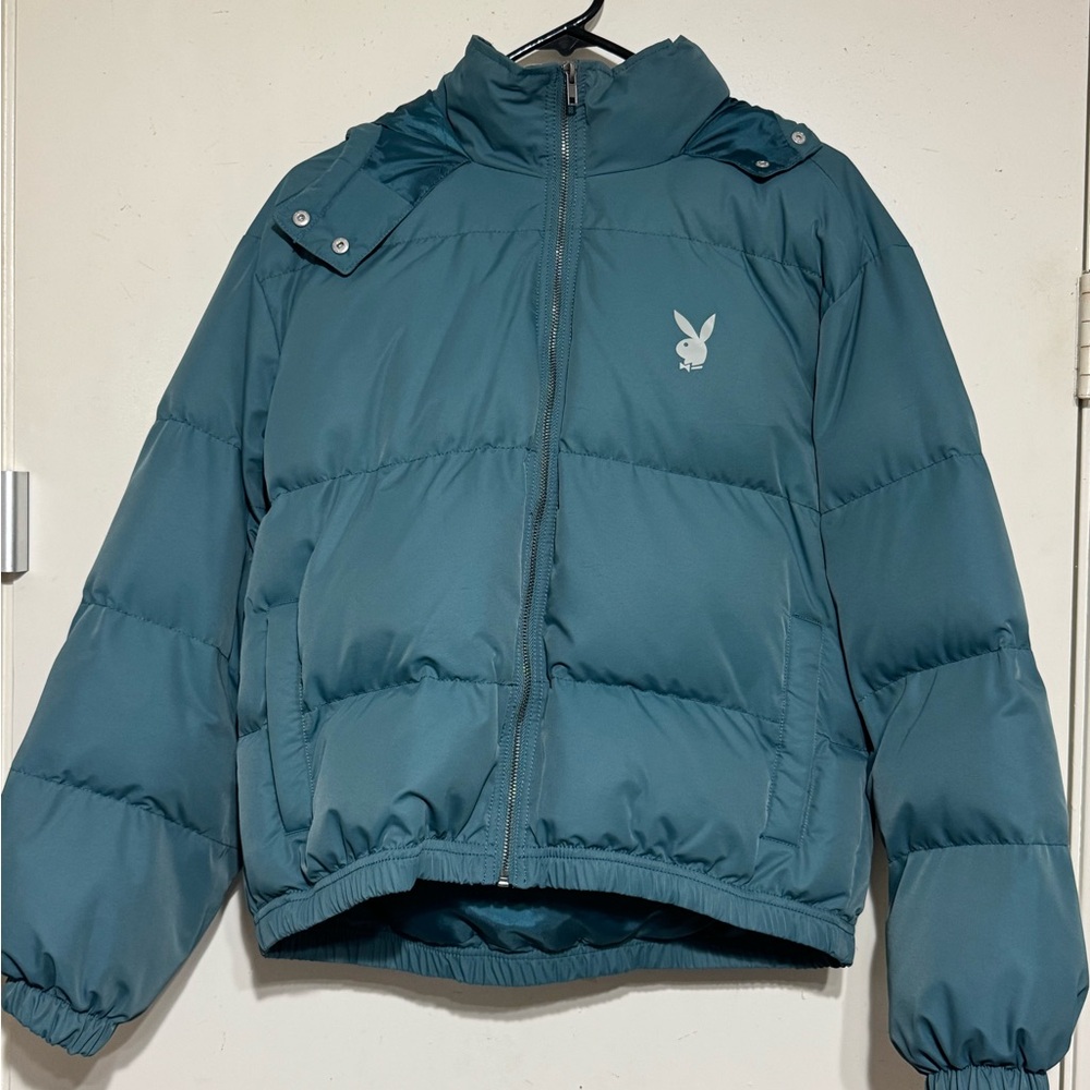 Teal pacsun x playboy puffer